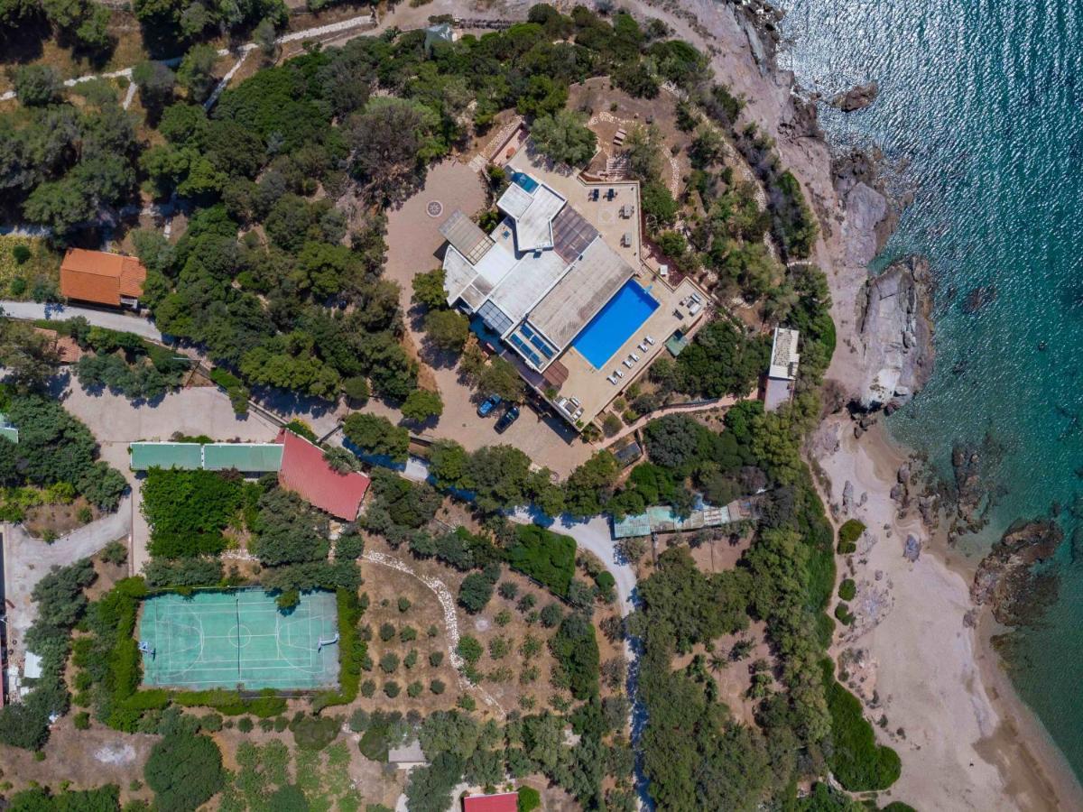 Black Diamond Beachfront Pool Villa Pasithea In Sounio, Athens Соунио Екстериор снимка